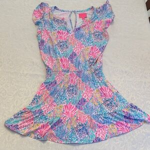 Lilly Pulitzer Pink and Blue Floral Dress